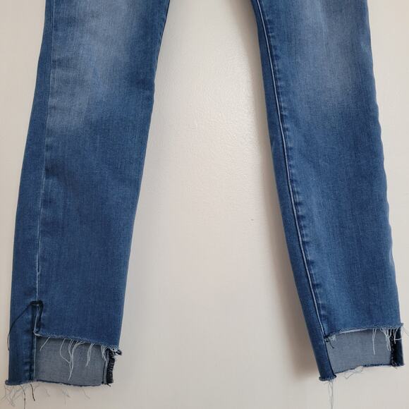 Good American Good Waist Step Hem Skinny Jeans Stretch High Rise Women 8 - Picture 6 of 12